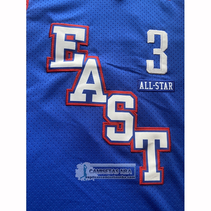 Camiseta All Star 2024 Eastern Conference Allen Iverson NO 3 Azul